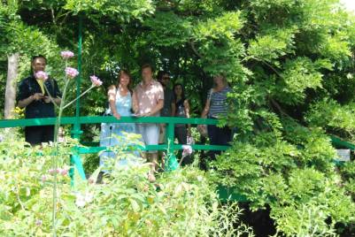 With Andy on the bridge. Giverny 2014